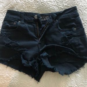 Black Jean shorts